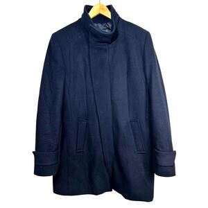 Tate Men’s Wool Blend Coat Jacket Full Zip Navy Blue XXL Made in Korean Classic